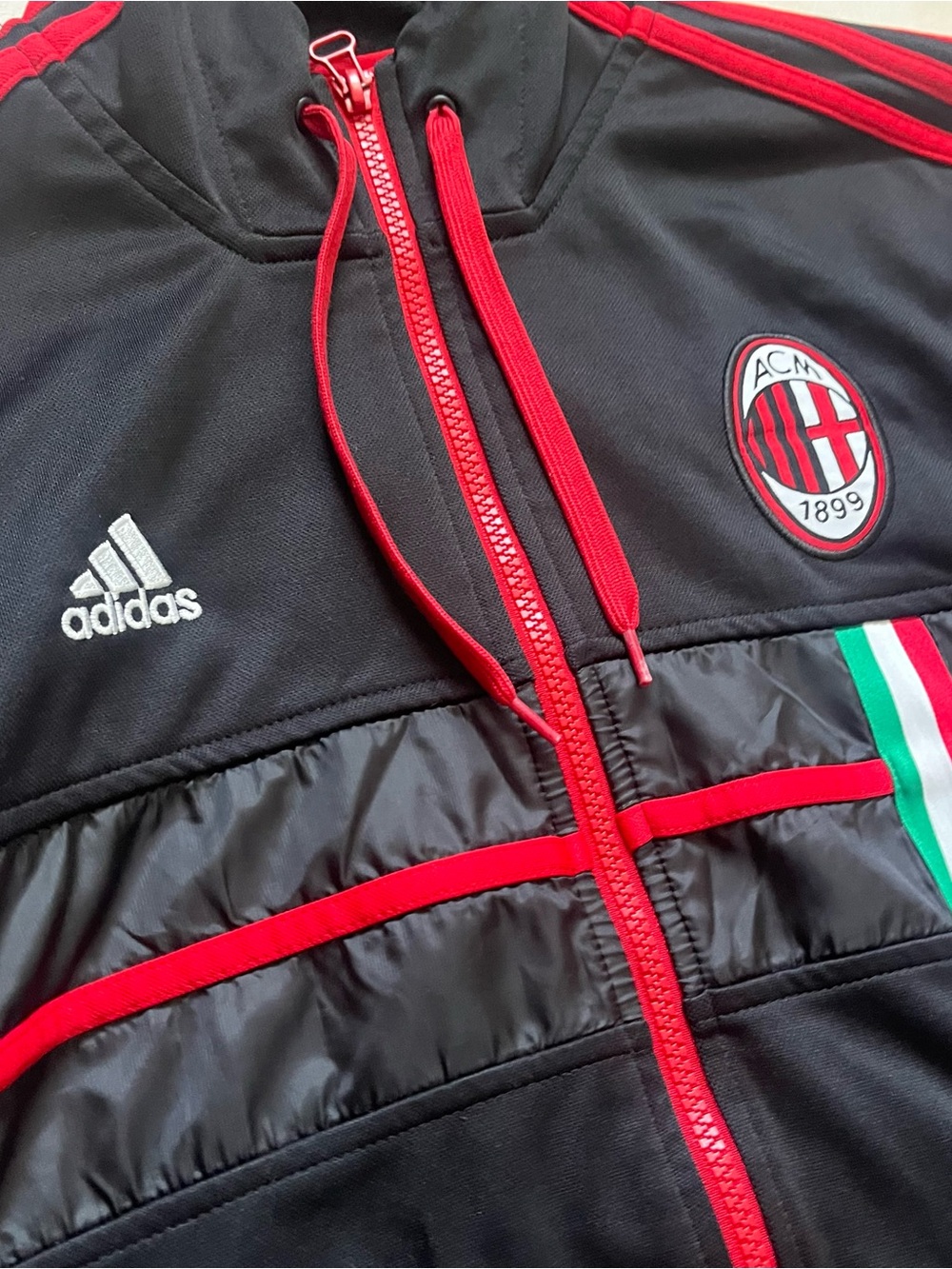 Adidas 2012 AC Milan Full-Zip Hooded Track Jacket Soccer Size Medium - Picture 4 of 8